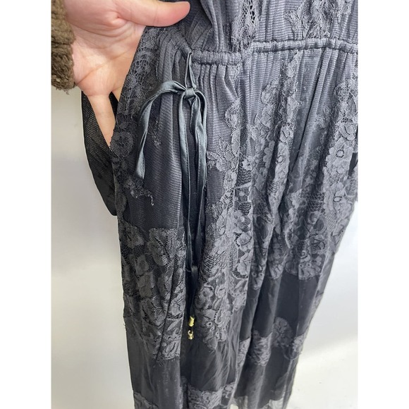 We Are HAH Royal HAHness Lace Maxi Dress Black Women's XS/S - Picture 15 of 16